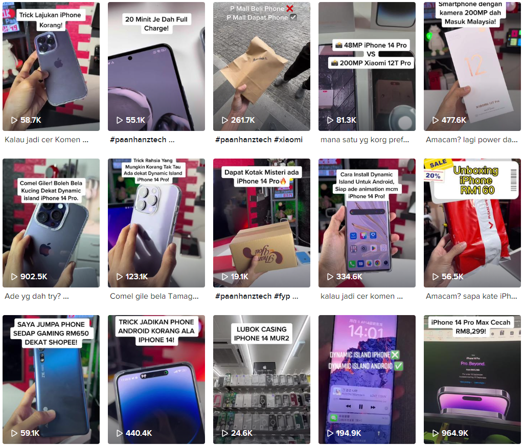 Tik Tok泰國(guó)紅人頻道內(nèi)容