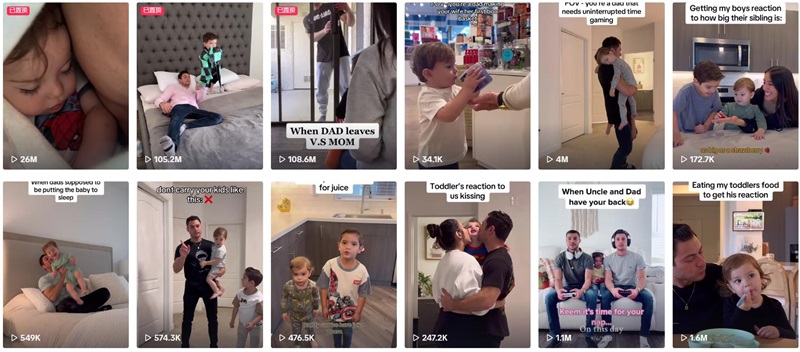 TikTok網(wǎng)紅:美國(guó)生活家庭類(lèi)大博主頻道內(nèi)容