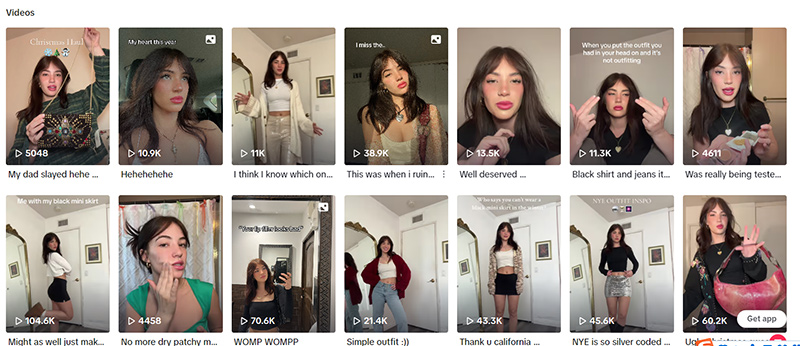 美國(guó)顏值小博主穿搭服裝類達(dá)人資源頻道內(nèi)容