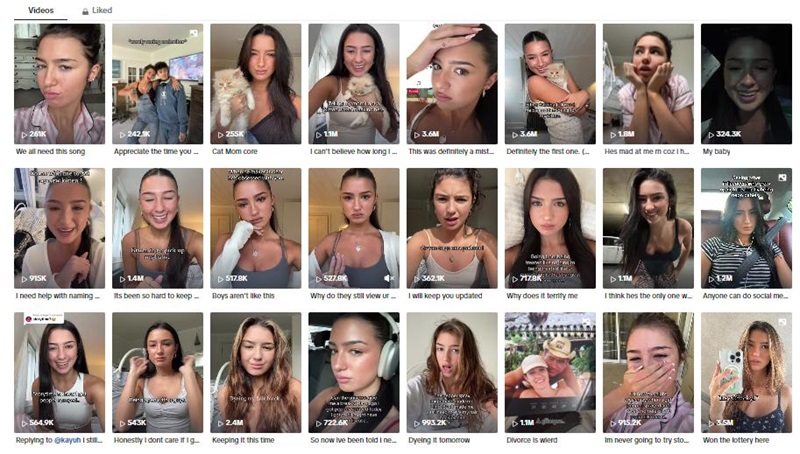 700萬粉絲的TikTok英國日常時尚類網(wǎng)紅頻道內(nèi)容