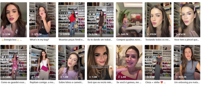 巴西穿搭時尚博主tiktok紅人KOL頻道內(nèi)容