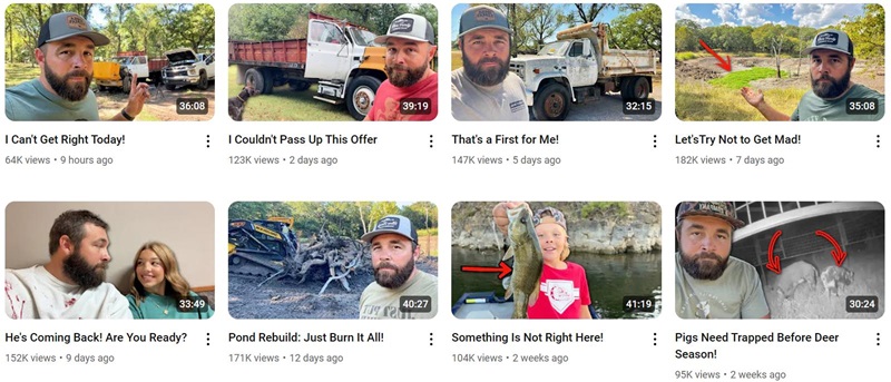 youtube美國戶外家居產(chǎn)品推廣博主頻道內(nèi)容