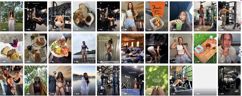 TikTok網(wǎng)紅推薦:美國(guó)健身尾部小博主建聯(lián)頻道內(nèi)容