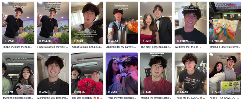 160萬(wàn)粉絲的TikTok美國(guó)生活美食類網(wǎng)紅頻道內(nèi)容