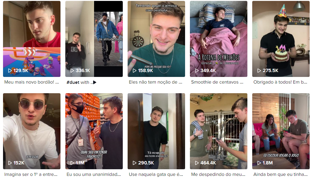 Tik Tok泰國紅人頻道內(nèi)容